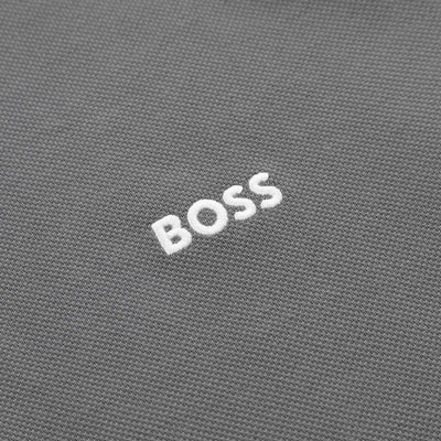 BOSS Paddy Polo Shirt in Medium Grey Logo