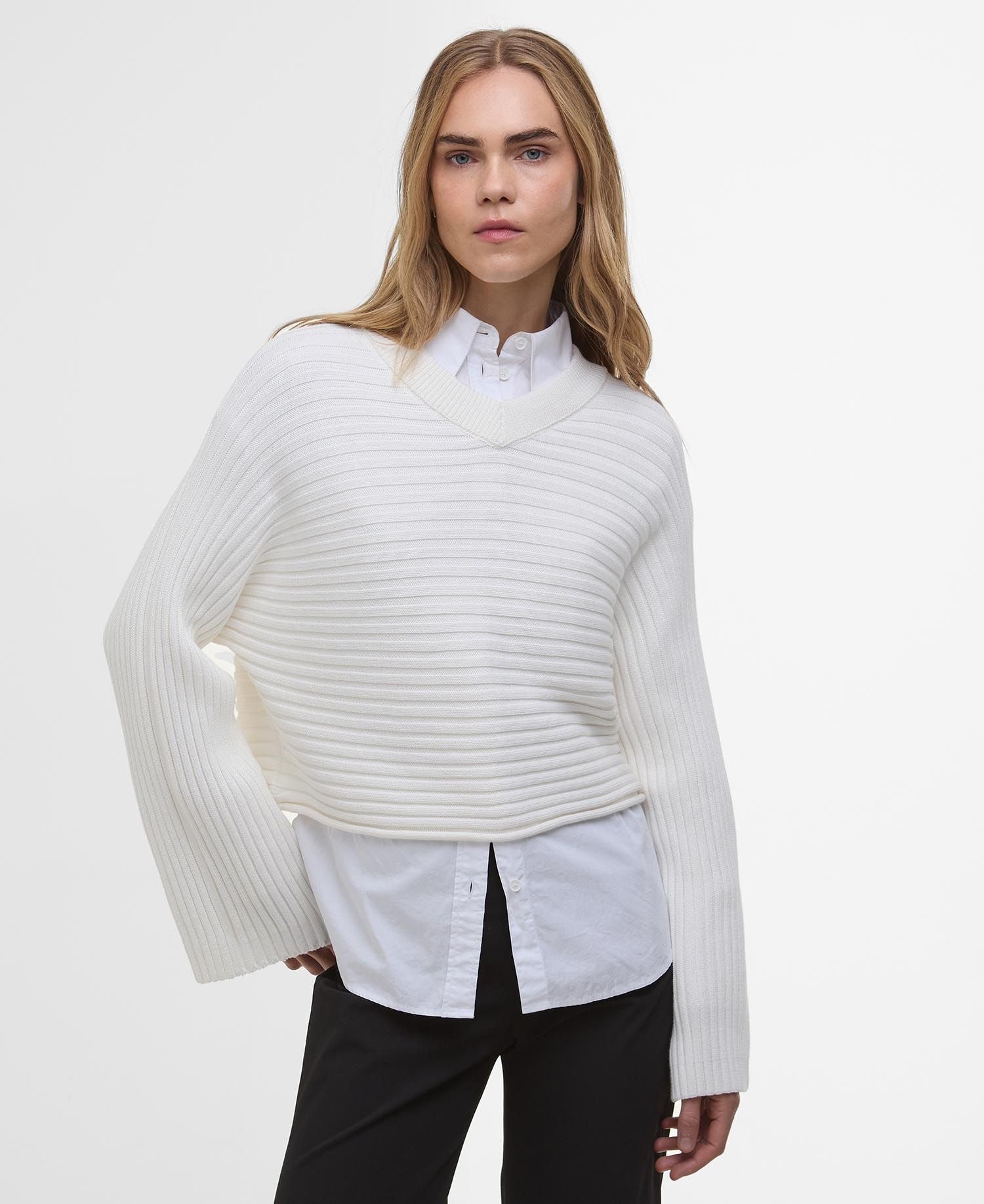 Barbour Zola Knitted Ladies Knitwear in Neutral Barbour Zola Knitted Ladies Knitwear in Neutral