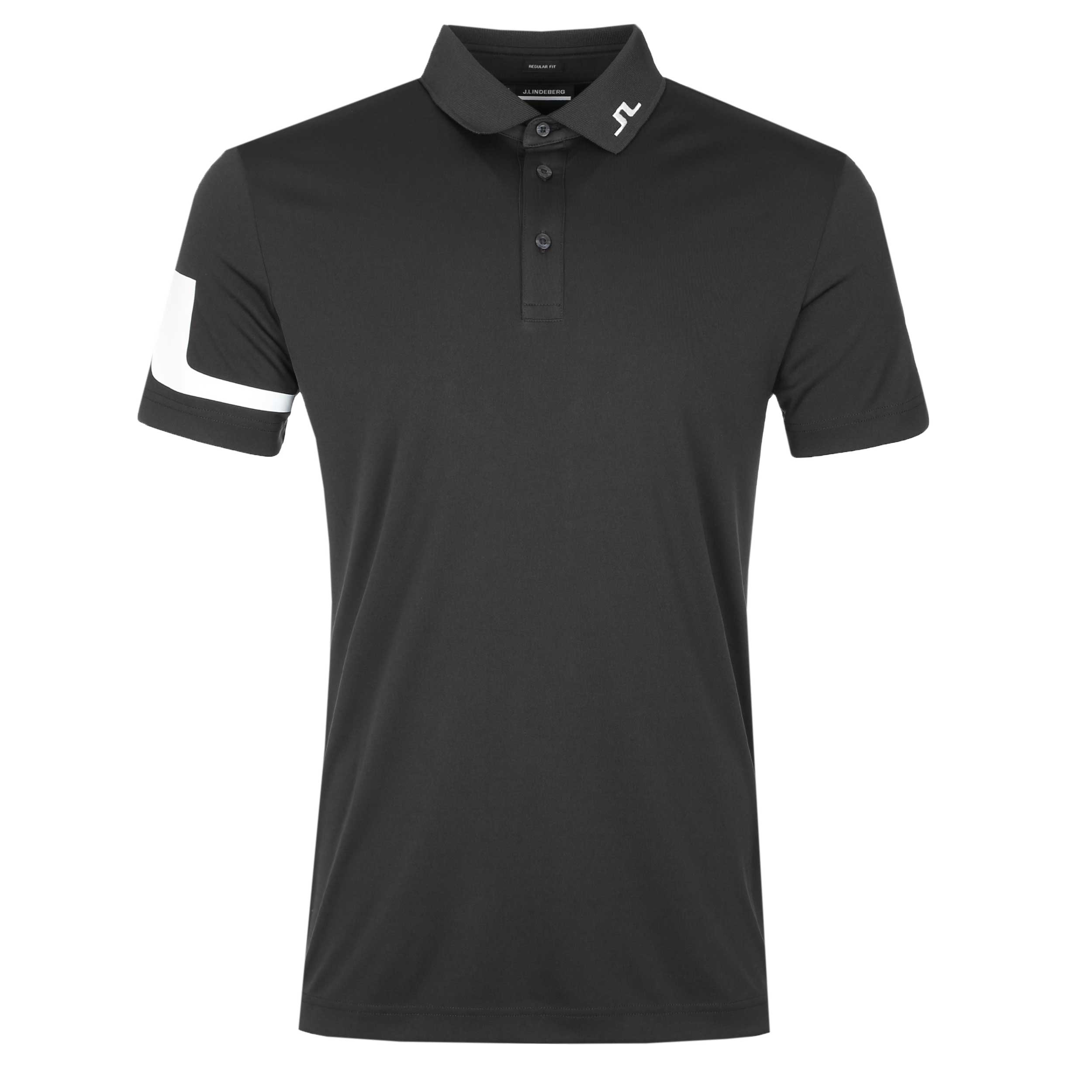 J.Lindeberg Heath Regular Fit Polo Shirt in Black J.Lindeberg Heath Regular Fit Polo Shirt in Black