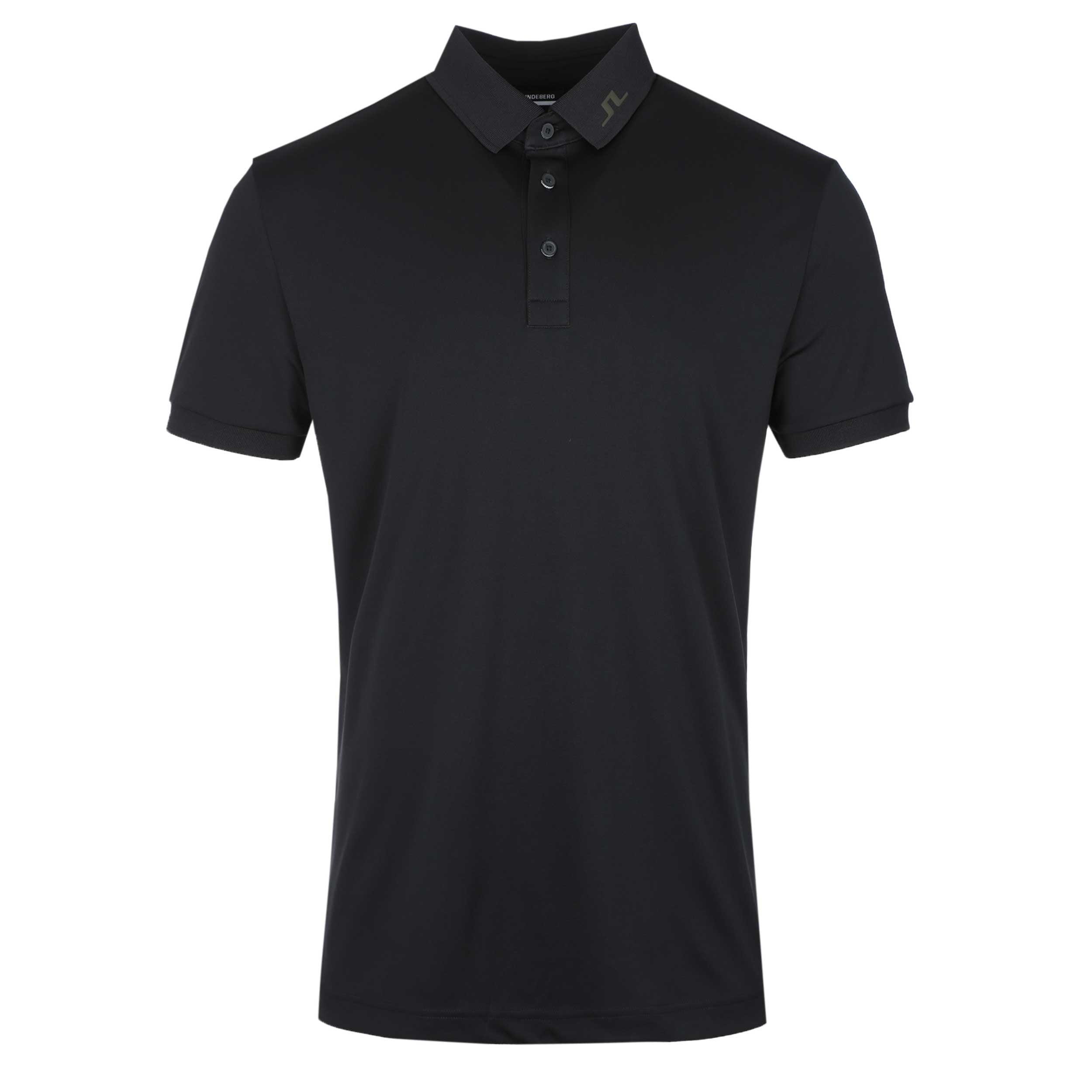 J.Lindeberg KV Print Polo Shirt in Black J.Lindeberg KV Print Polo Shirt in Black