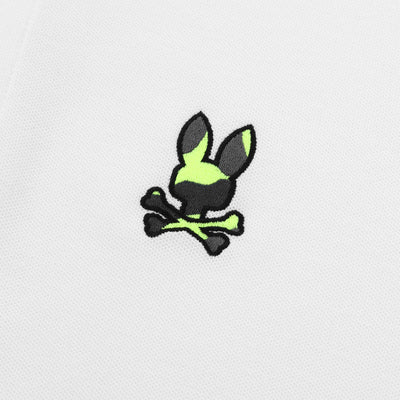 Psycho Bunny Plano Pique Polo Shirt in White Logo