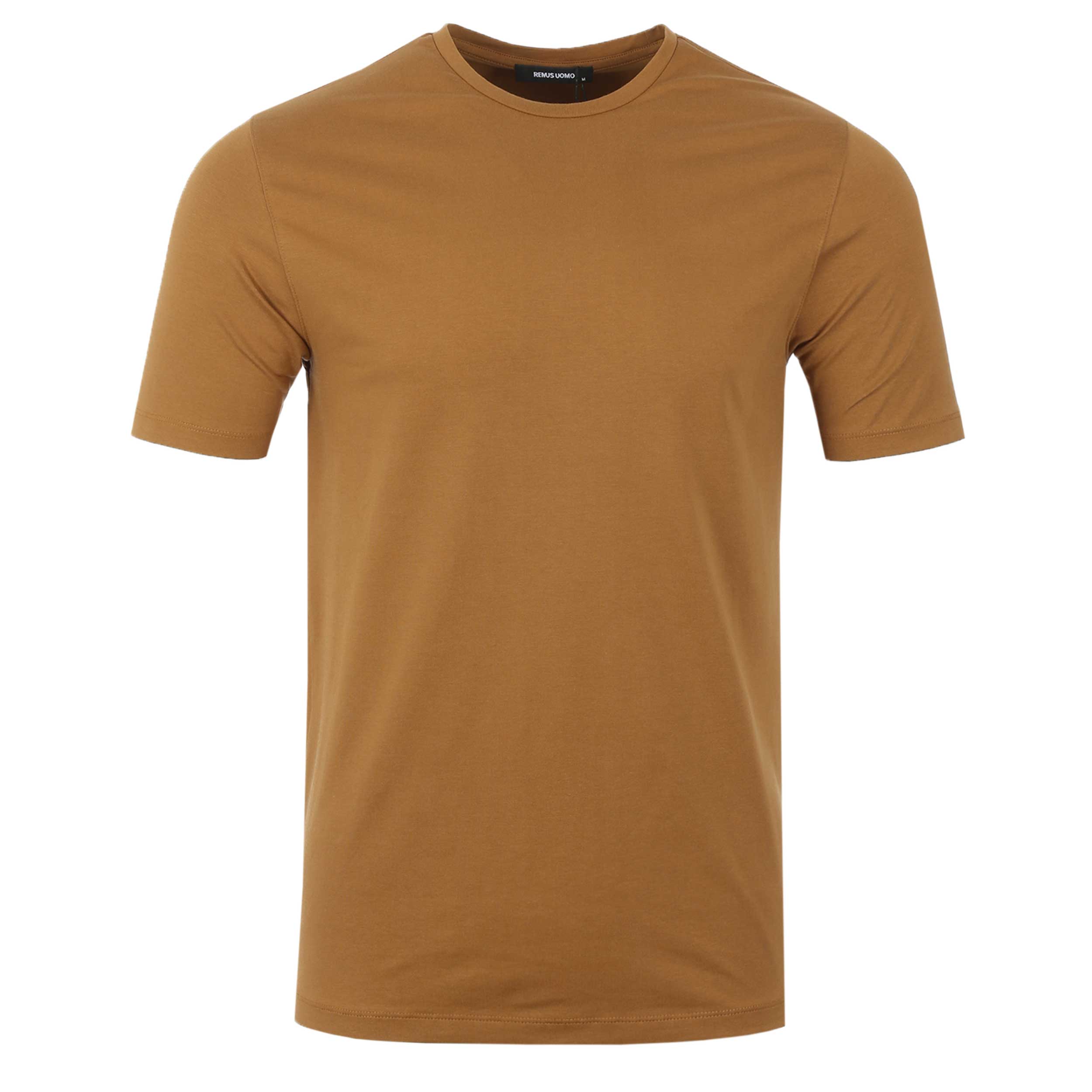 Remus Uomo Basic Crew Neck T Shirt in Tan Remus Uomo Basic Crew Neck T Shirt in Tan
