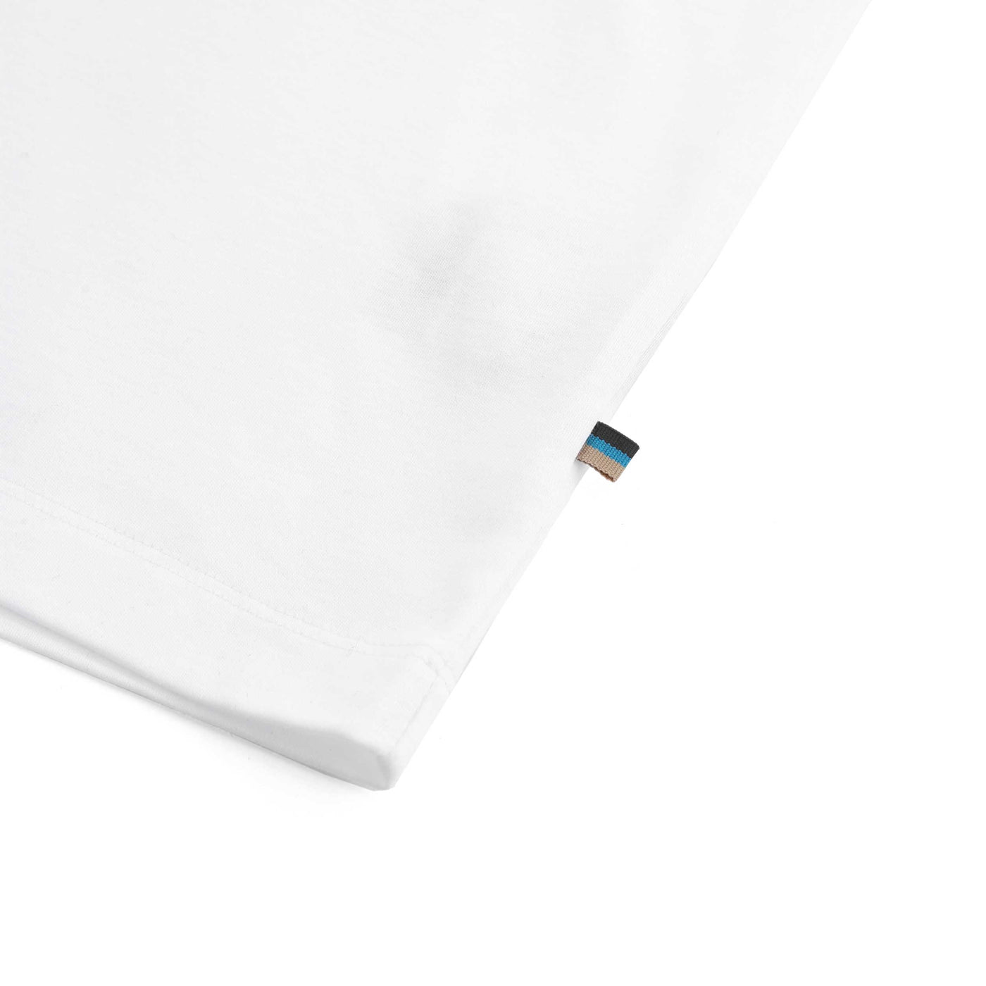 Sandbanks Interlock Full Button Polo Shirt in White Logo Tab