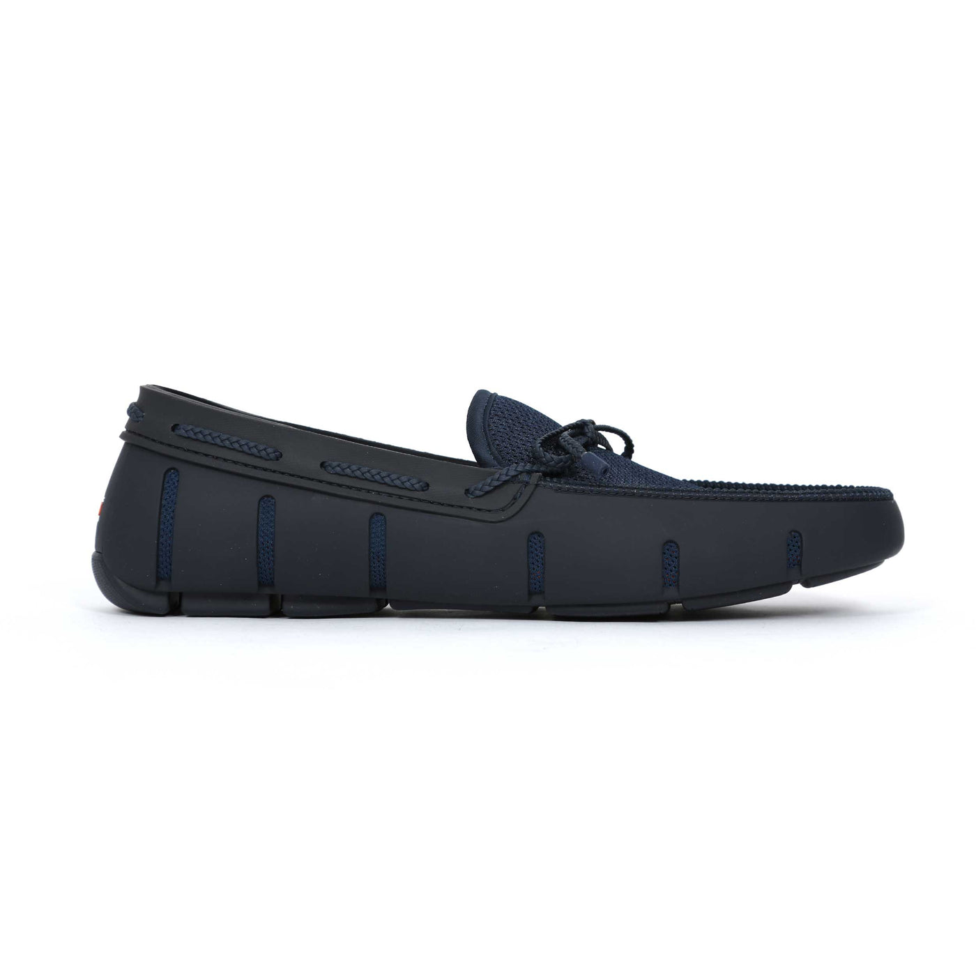 Swims Braided Lace Loafer Shoe in Navy