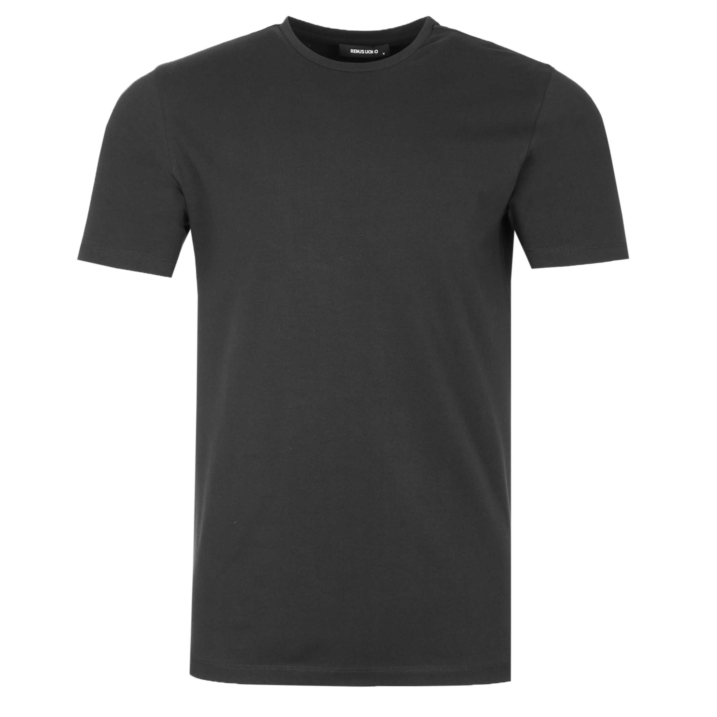 Remus Uomo Basic Crew Neck T-Shirt in Black Remus Uomo Basic Crew Neck T-Shirt in Black