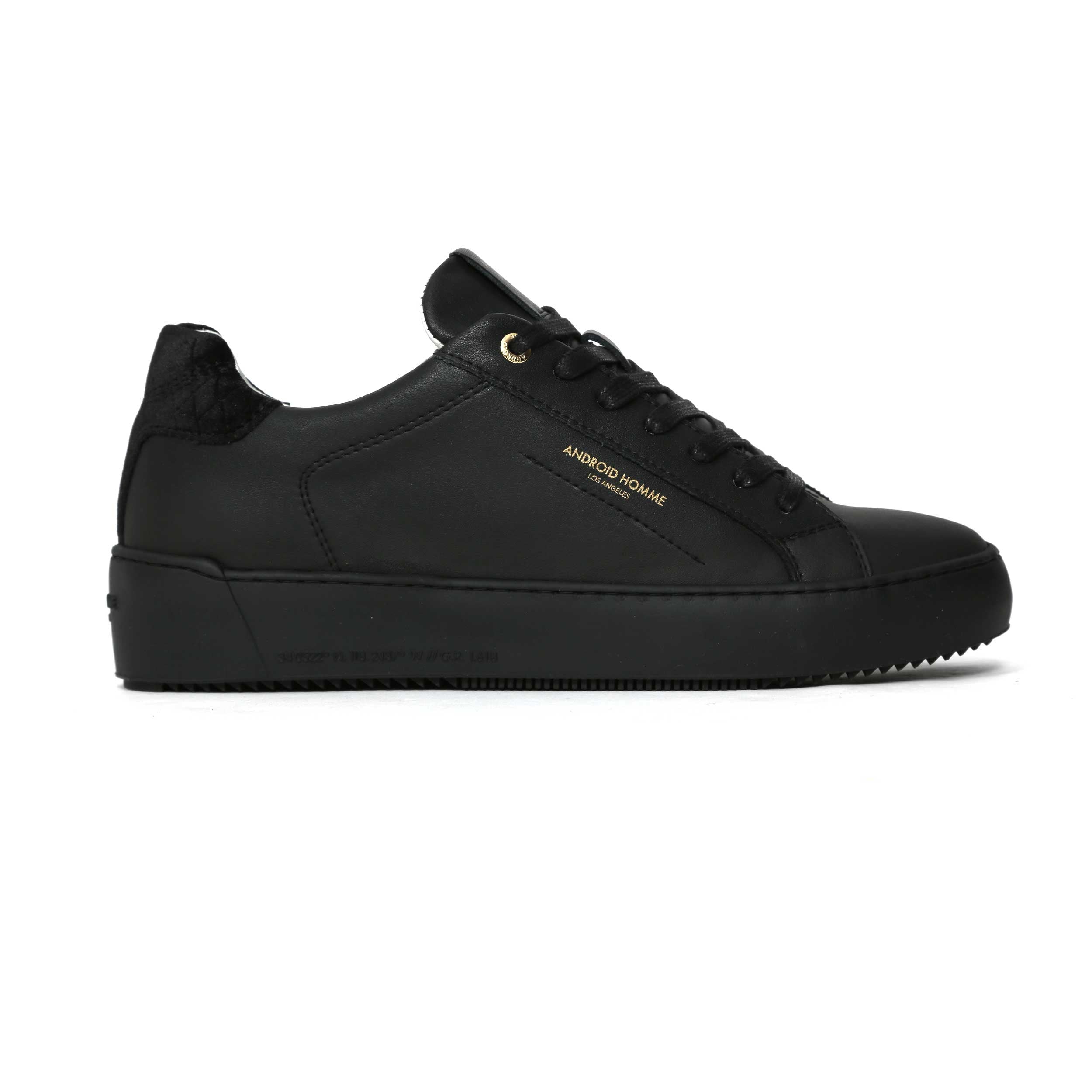 Android Homme Zuma Diamond Velvet Trainer in Black