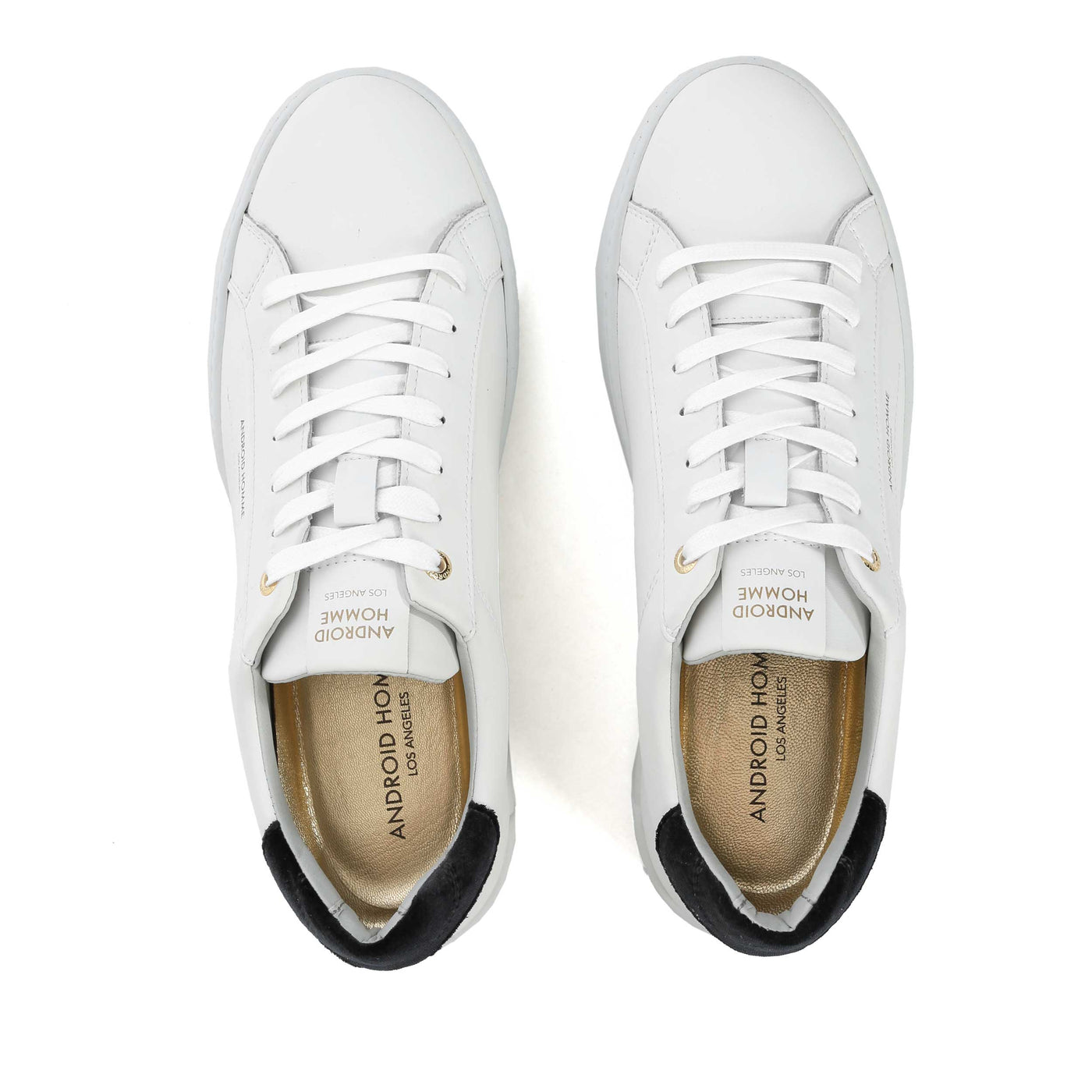 Android Homme Zuma Diamond Velvet Trainer in White & Navy Birdseye