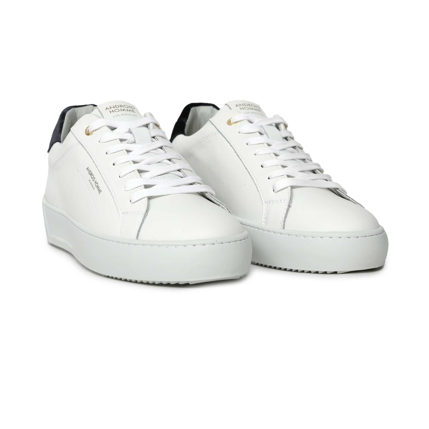 Android Homme Zuma Diamond Velvet Trainer in White & Navy Pair