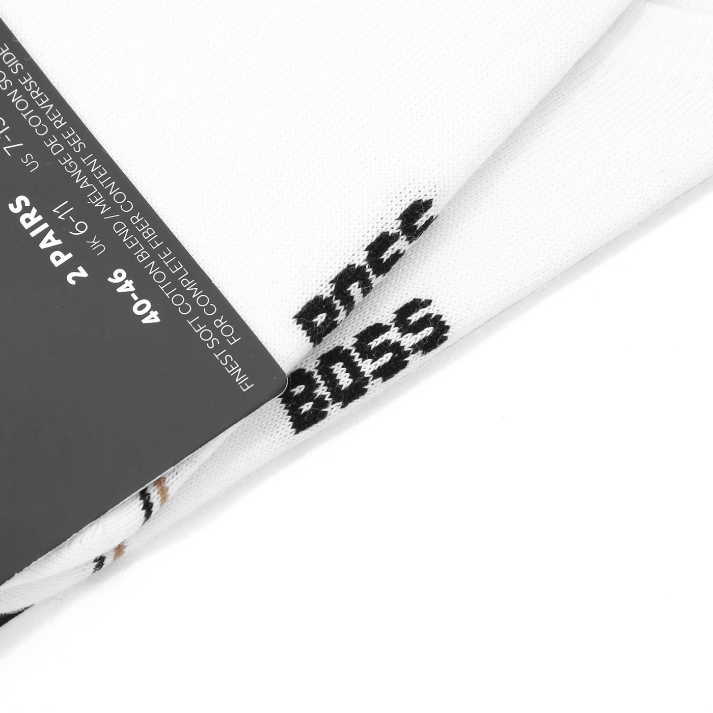 BOSS 2P LC Iconic CC Sock in White Logo