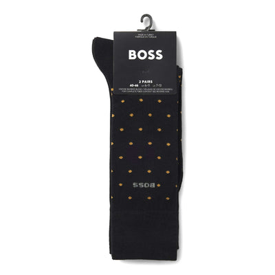 BOSS 2P RS Mini Dot VI Bambo Socks in Black Pair