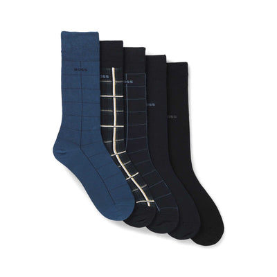 BOSS 5PRS Giftset Check CC in Black