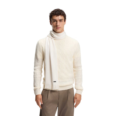BOSS Albas Scarf in Open White Model