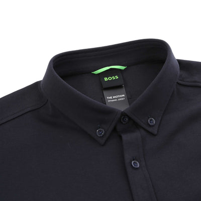 BOSS B Motion L Shirt in Dark Blue Collar