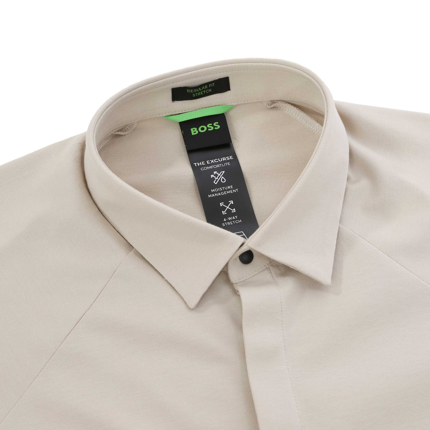 BOSS B_Excurse_S Short Sleeve Shirt in Beige Detail