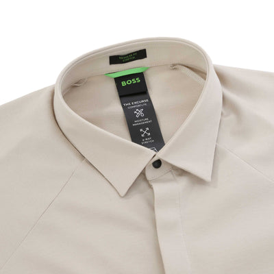 BOSS B_Excurse_S Short Sleeve Shirt in Beige Detail