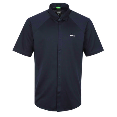 BOSS B_Excurse_S Short Sleeve Shirt in Navy