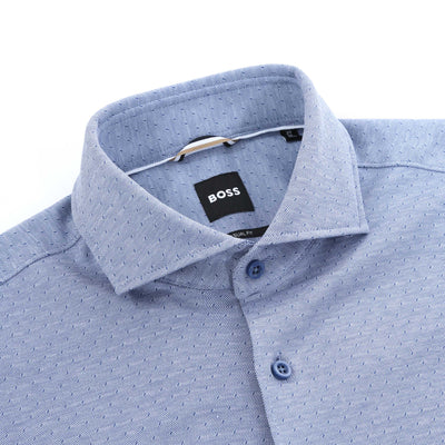 BOSS C Hal Spread C1 223 Shirt in Open Blue Collar