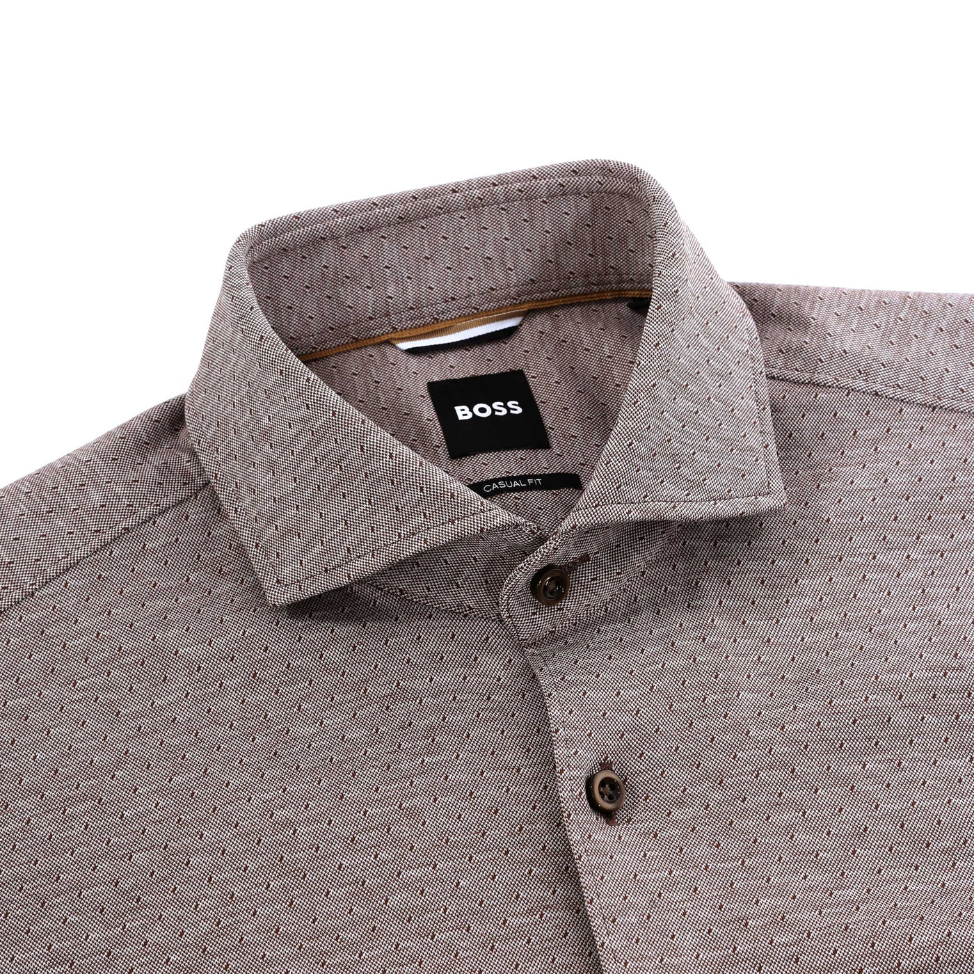 BOSS C Hal Spread C1 223 Shirt in Open Brown Collar