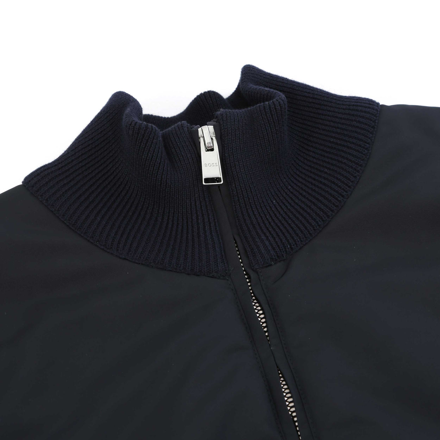 BOSS C Ibaio Hybrid Jacket in Dark Blue Zip