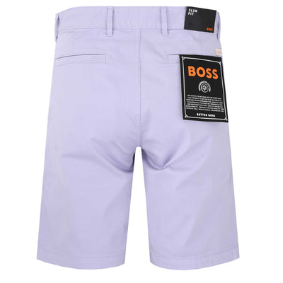 BOSS Chino Slim Shorts in Lilac Back
