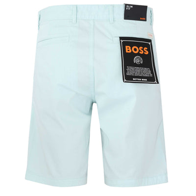 BOSS Chino Slim Shorts in Mint Back