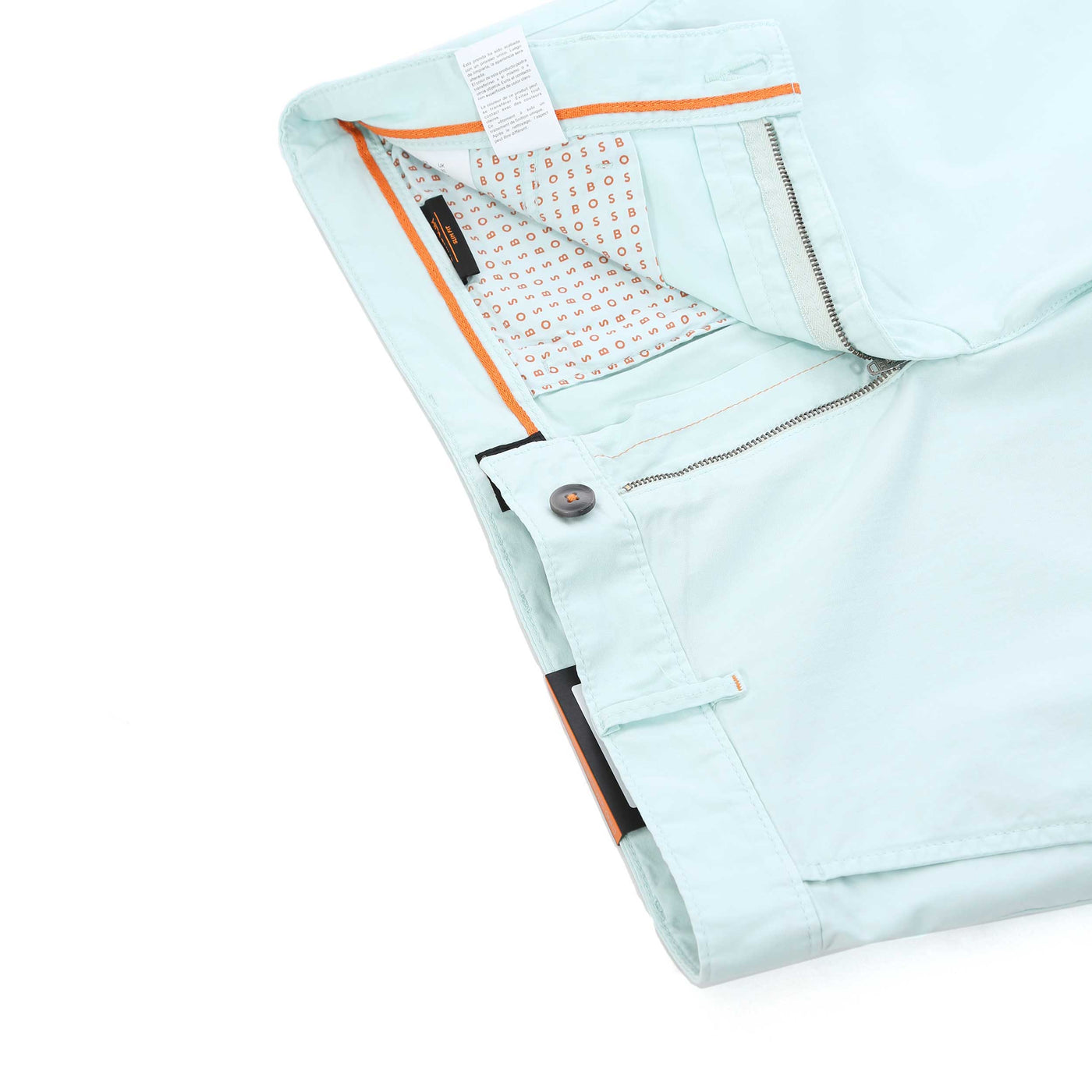 BOSS Chino Slim Shorts in Mint Zip