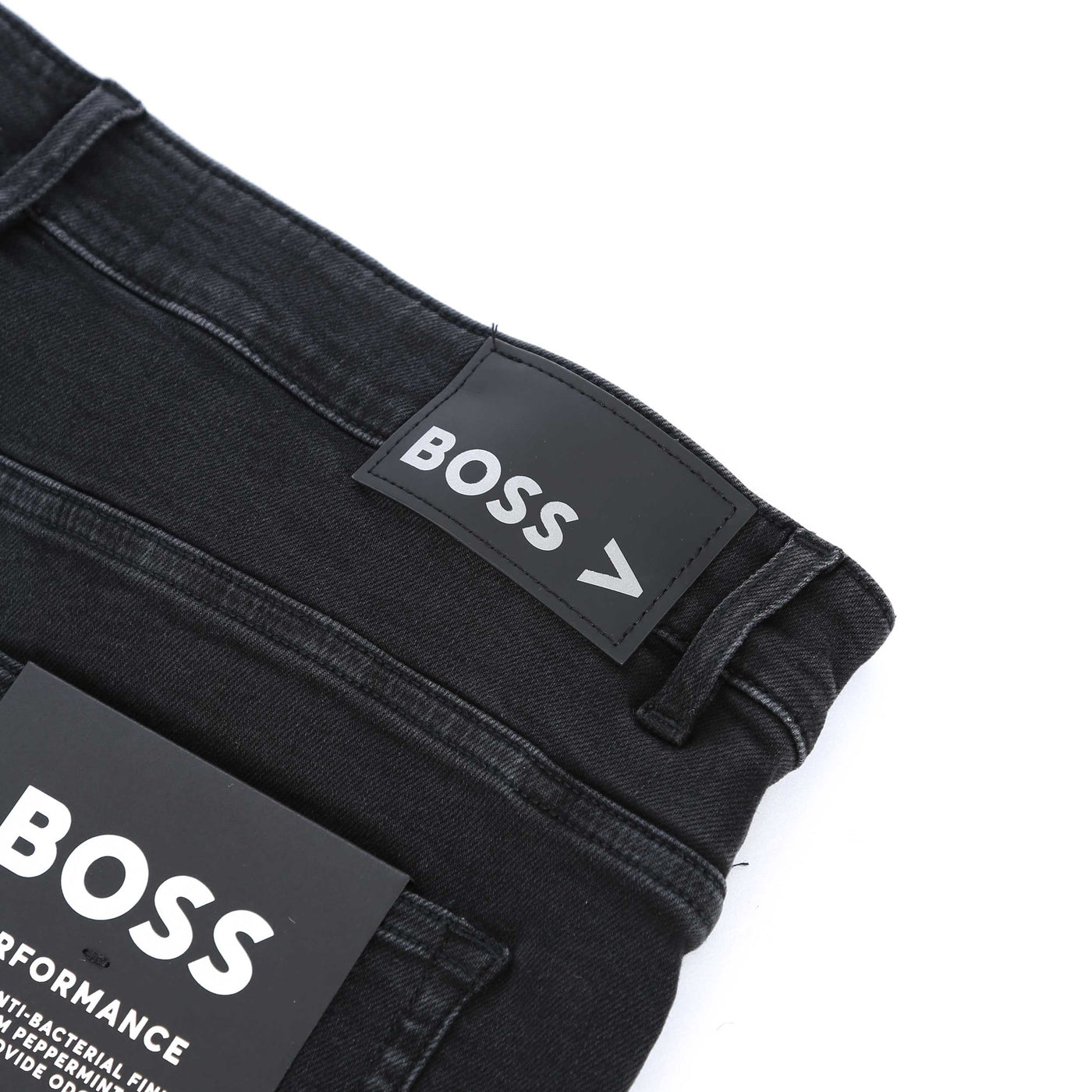 BOSS Delano Jean in Black Wash Logo Badge