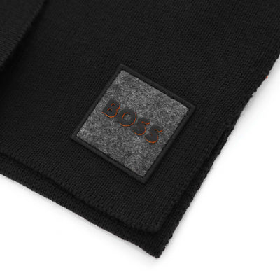 BOSS Foxon Scarf in Black logo