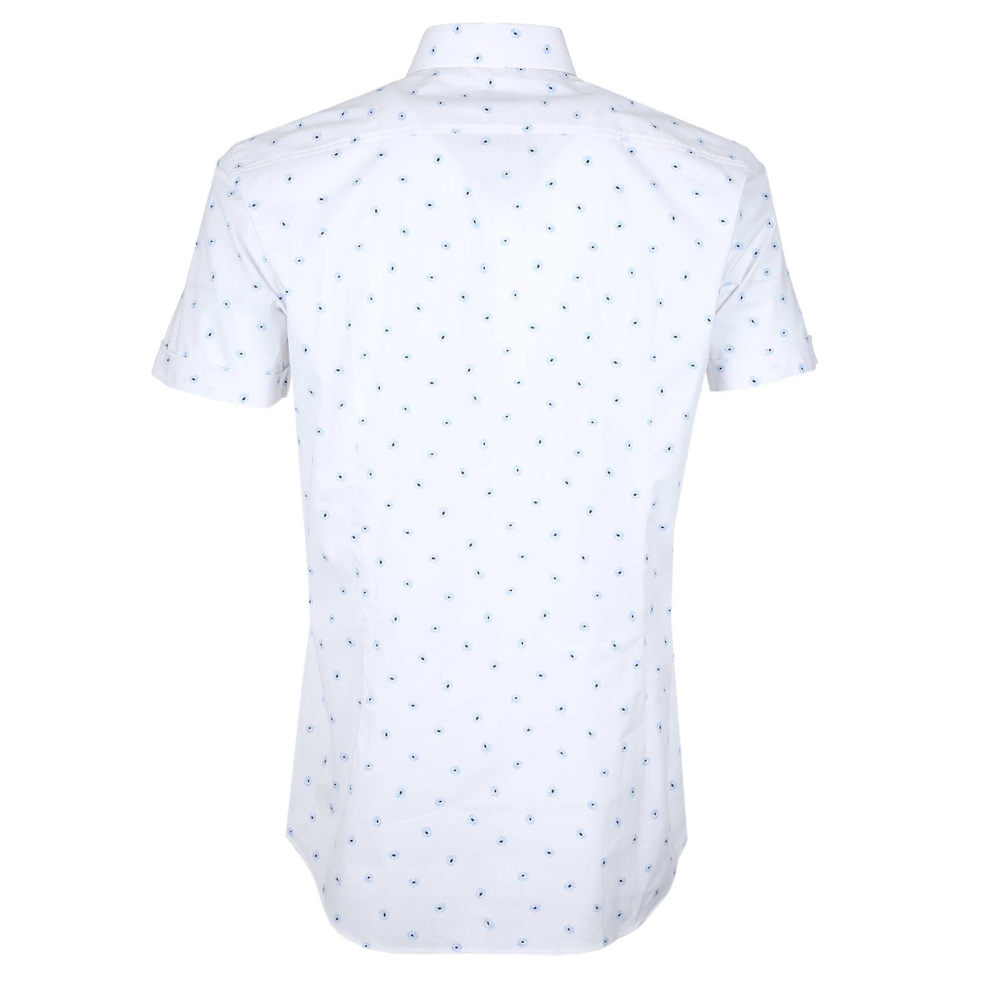 BOSS H Hank Ken SH C1 242 SS Shirt in White Blue Back