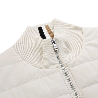 BOSS H Hernesto Knitwear in Cream Placket