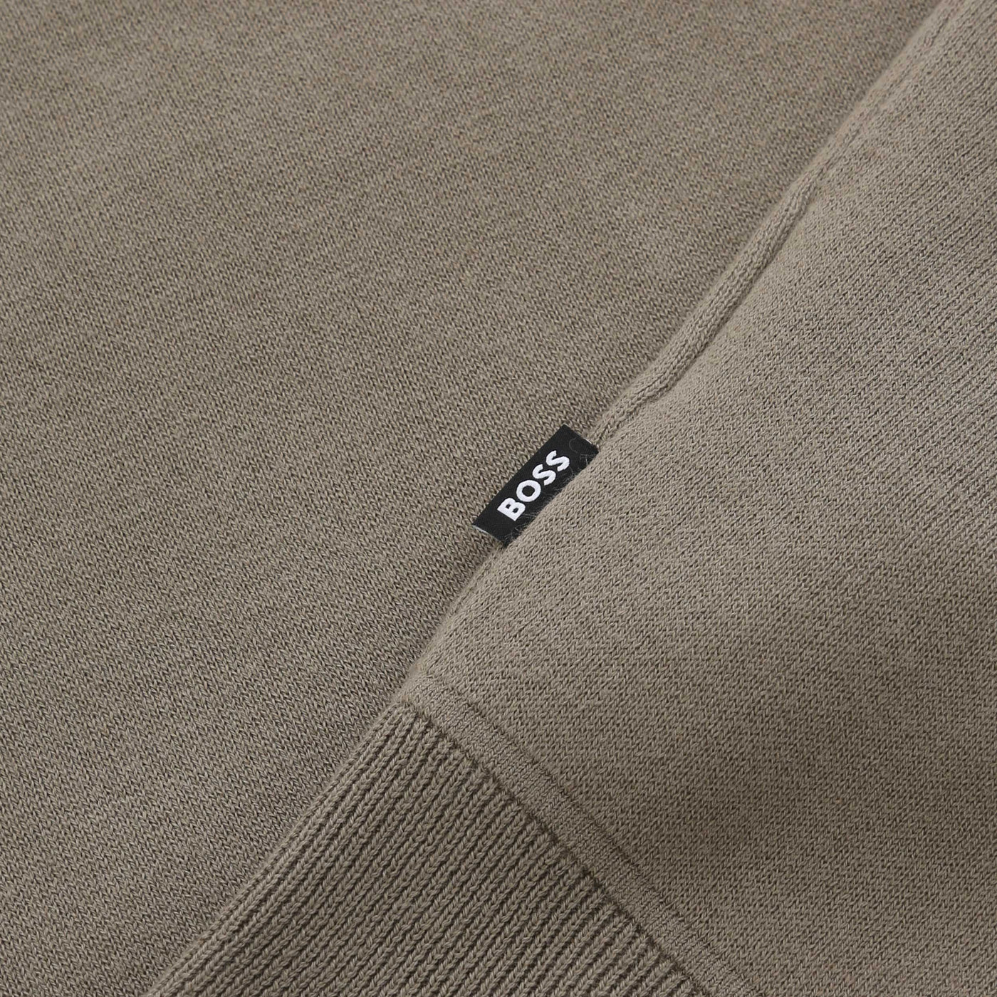 BOSS H Hidoneo Sweater in Open Brown Logo Tab