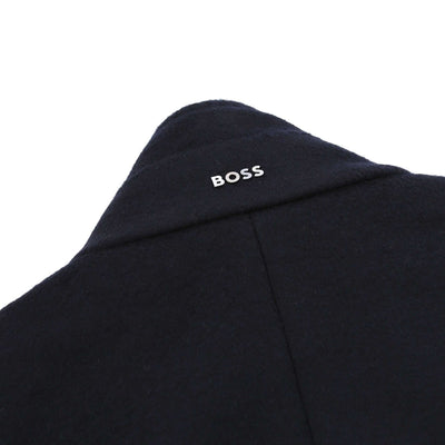 BOSS H Hyde SU 254 Overcoat in Dark Blue logo2