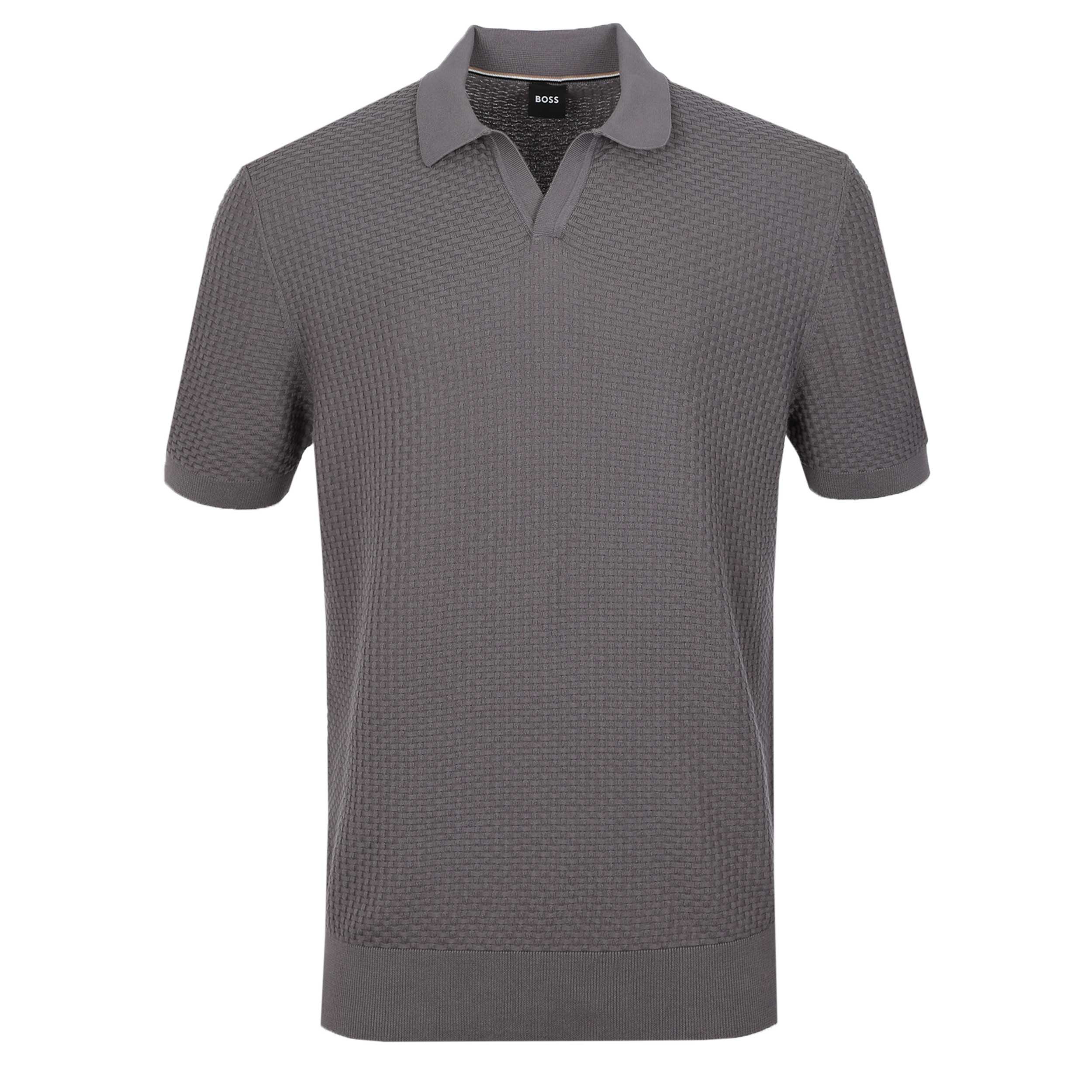 BOSS H Natalo Knitted Polo in Medium Purple