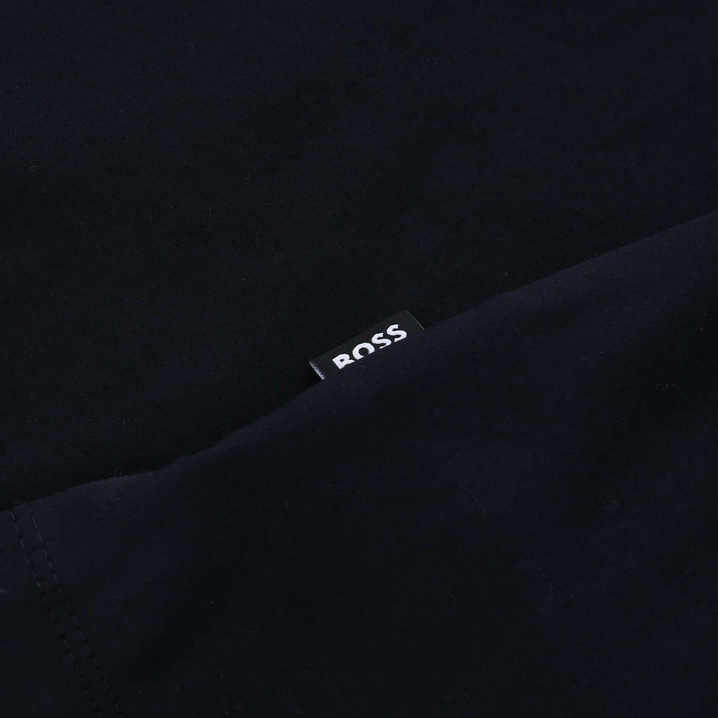 BOSS H Pleins 200 Long Sleeve Polo in Dark Blue Logo Tab