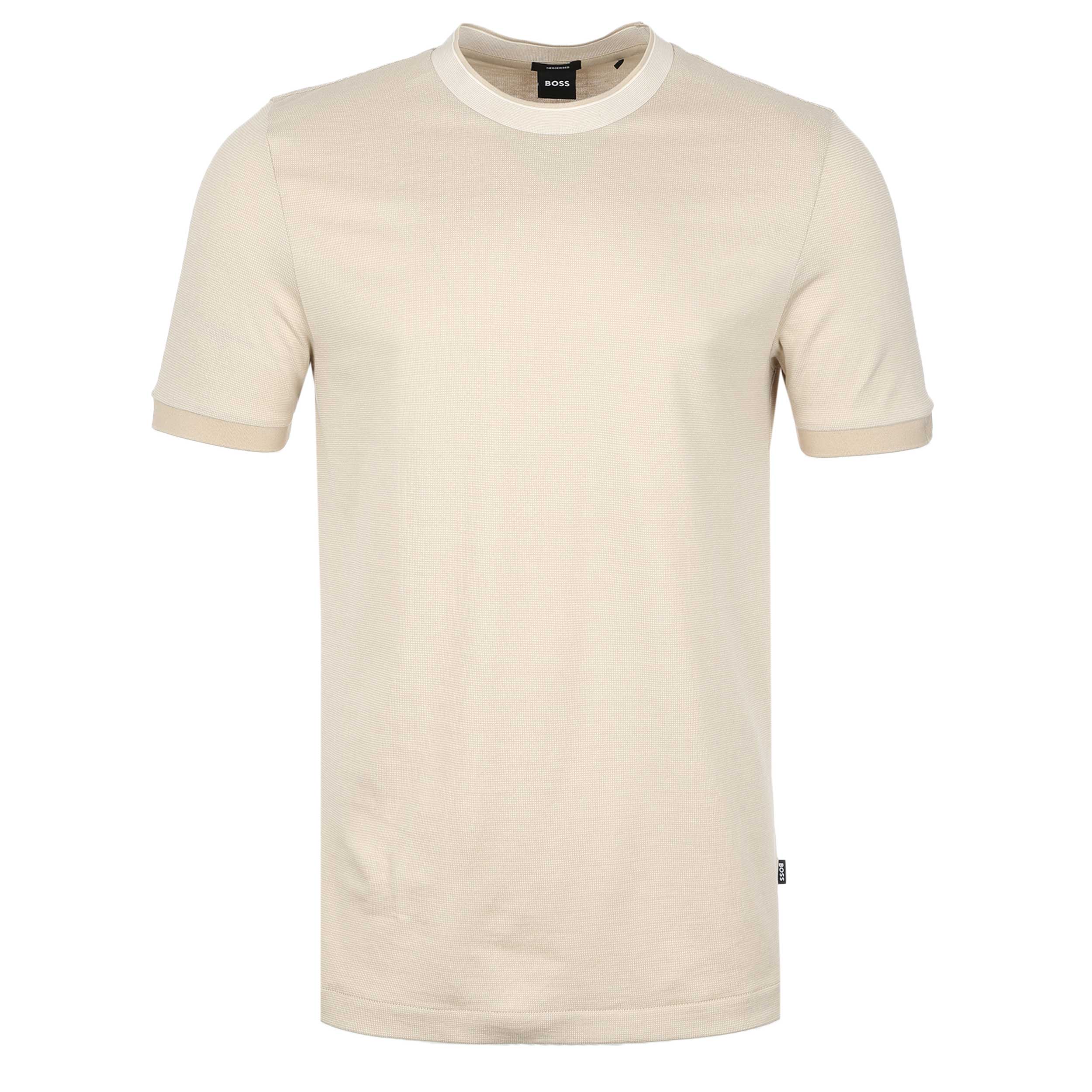 BOSS H Tessler 145 T Shirt in Light Beige