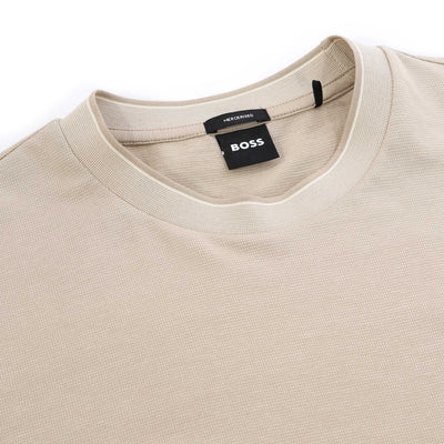 BOSS H Tessler 145 T Shirt in Light Beige Neck