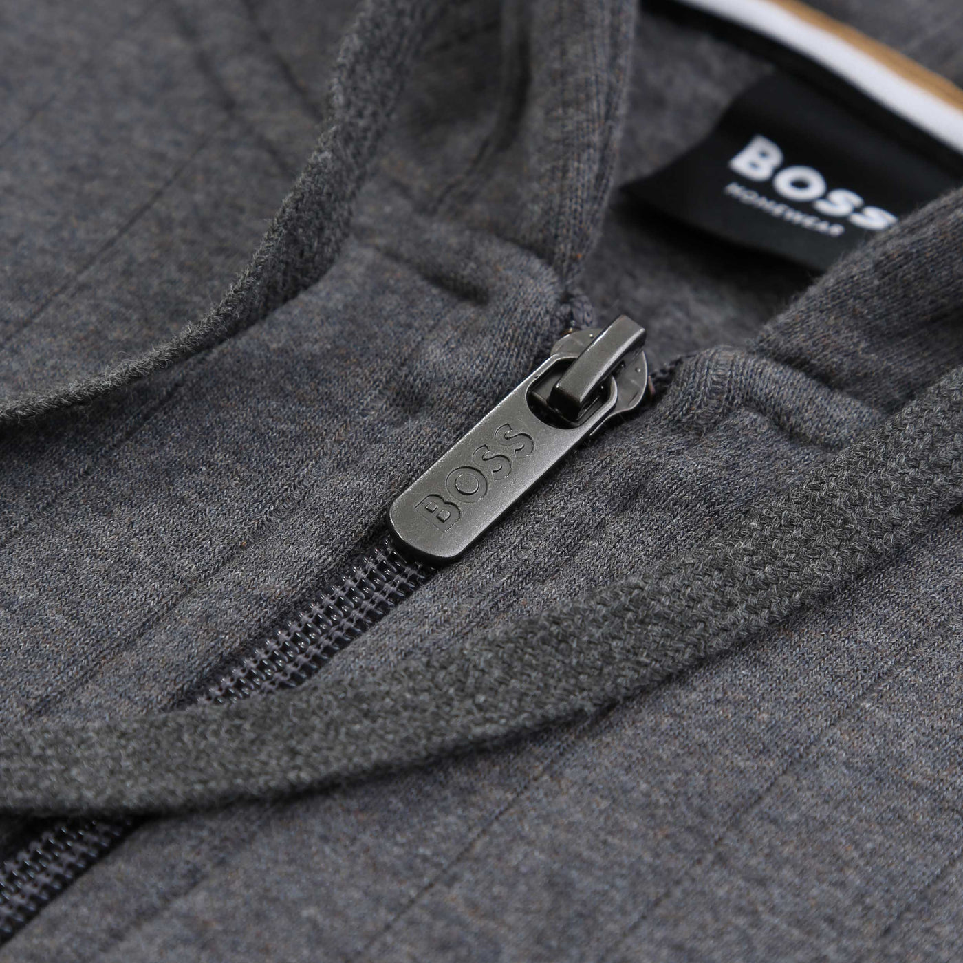 BOSS Heritage Jacket H Hooded Sweatshirt in Medium Grey Zip