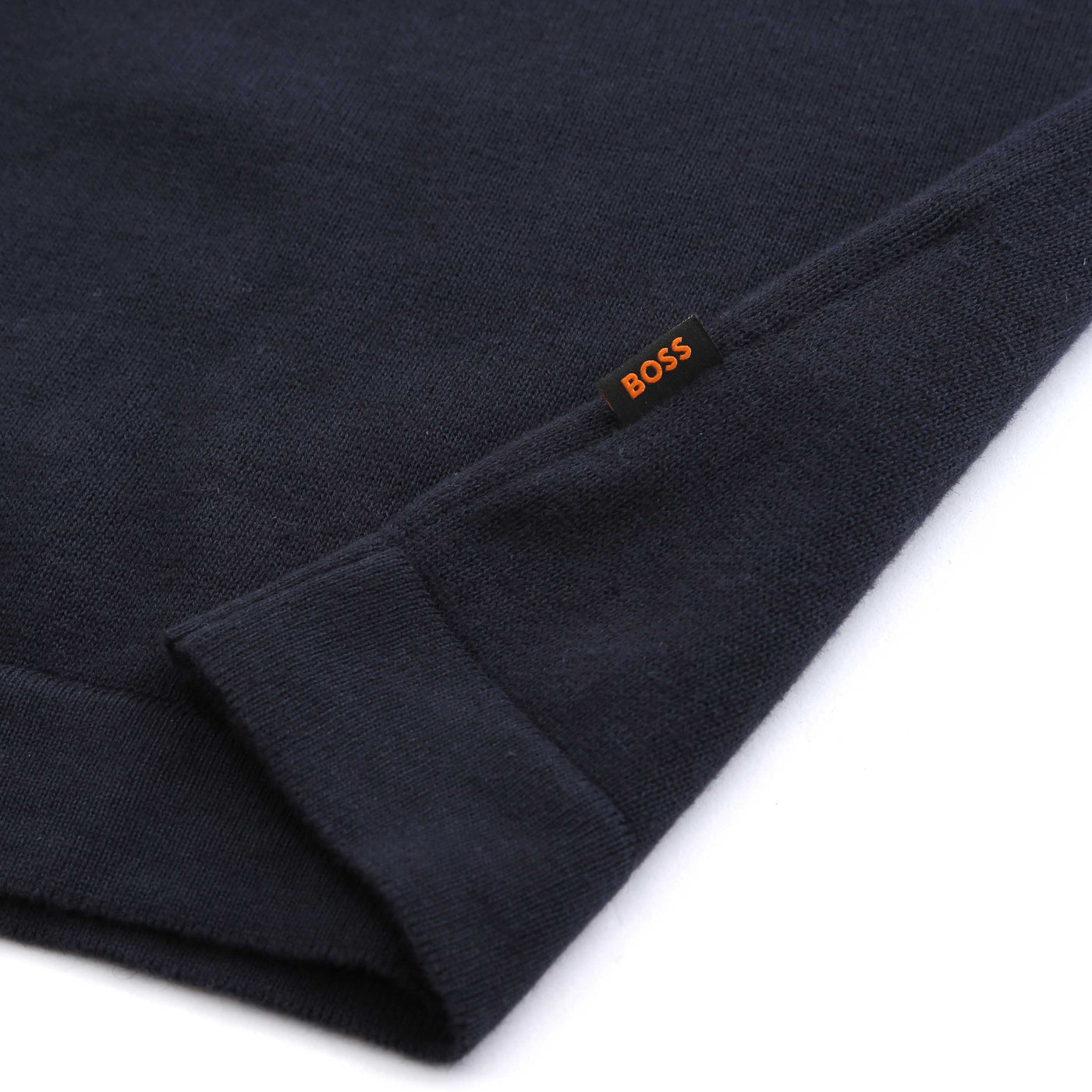 BOSS Kamiccio Knitwear in Dark Blue Logo Tab