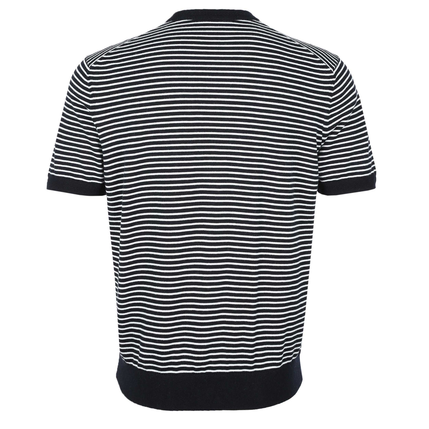 BOSS Kanache Knitted T-Shirt in Dark Blue Stripe Back