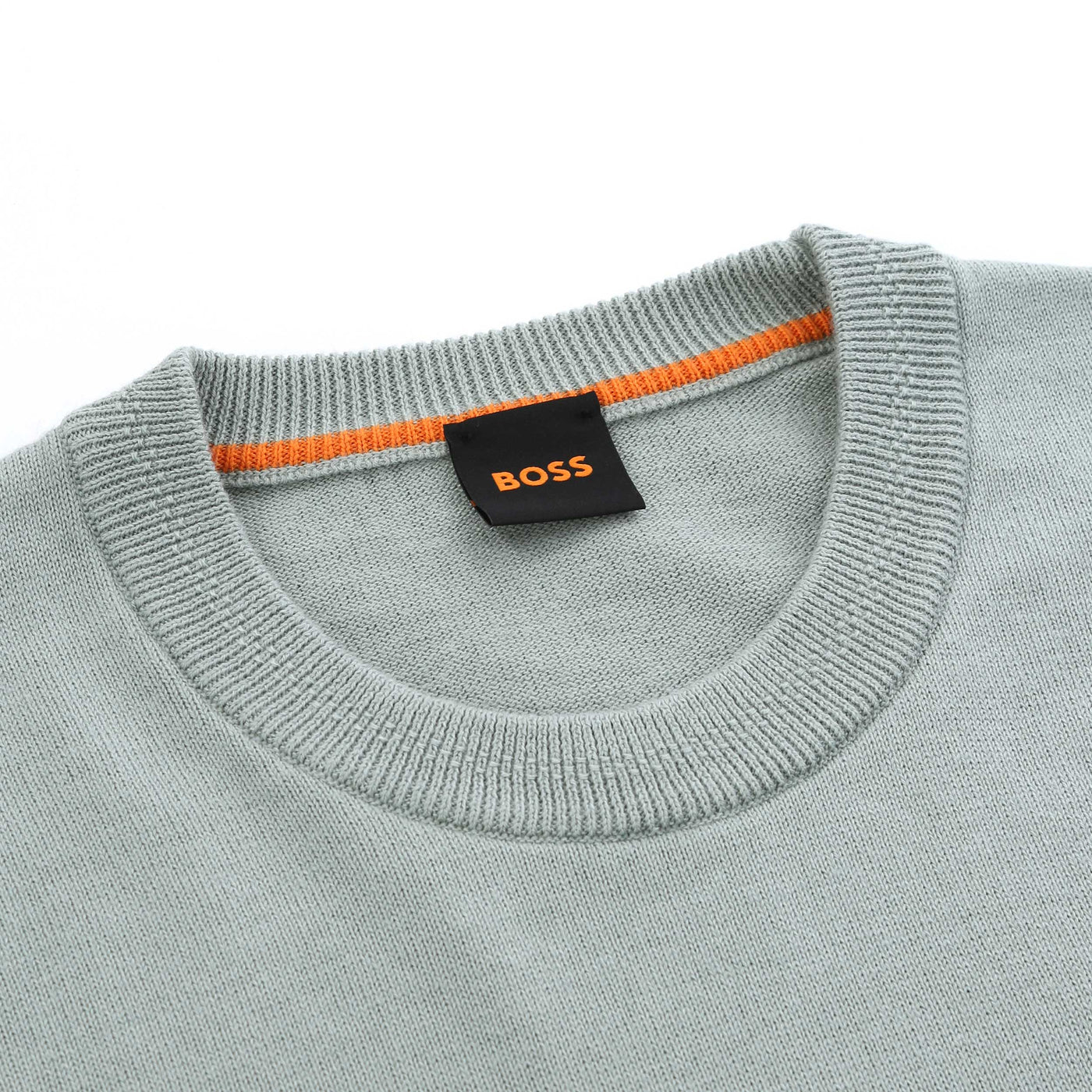BOSS Kanovano S Knitwear in Sage Green Neck