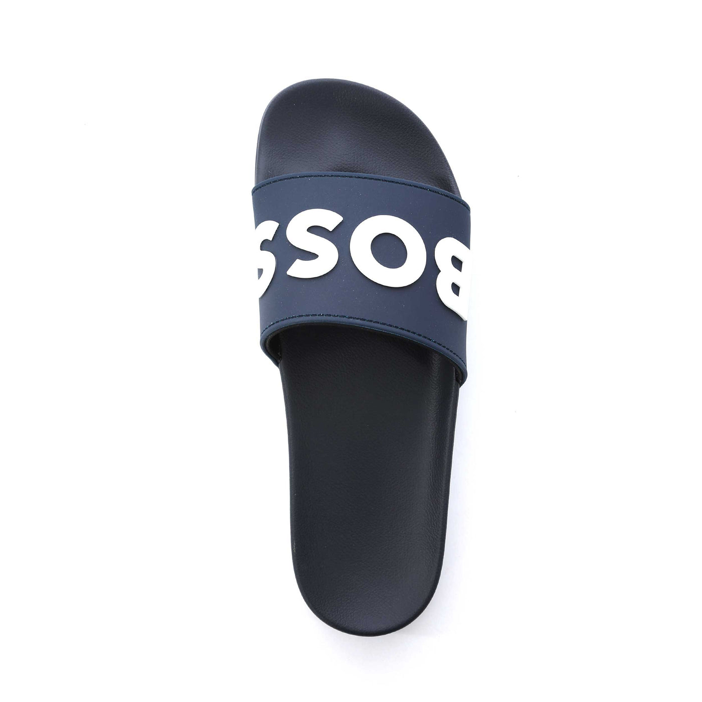 BOSS Kirk Slid rblg Slide in Navy Birdseye 