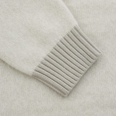 BOSS Kobear Quarter Zip in Light Beige Cuff