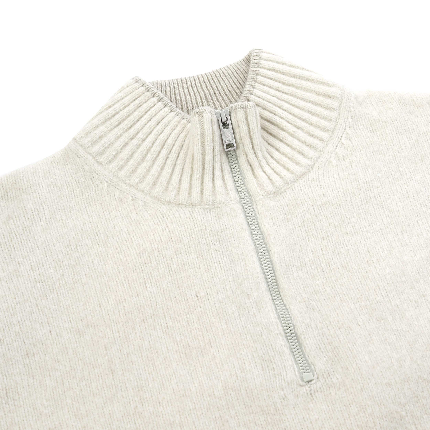 BOSS Kobear Quarter Zip in Light Beige Zip