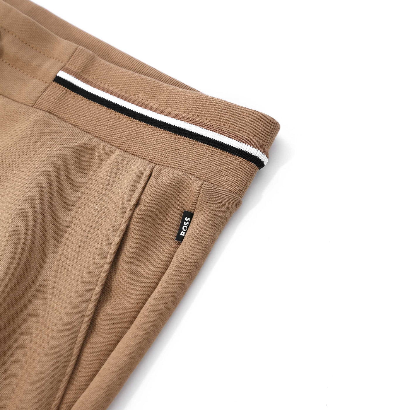 BOSS Lamont 127 Sweatpant in Medium Beige Logo Tab