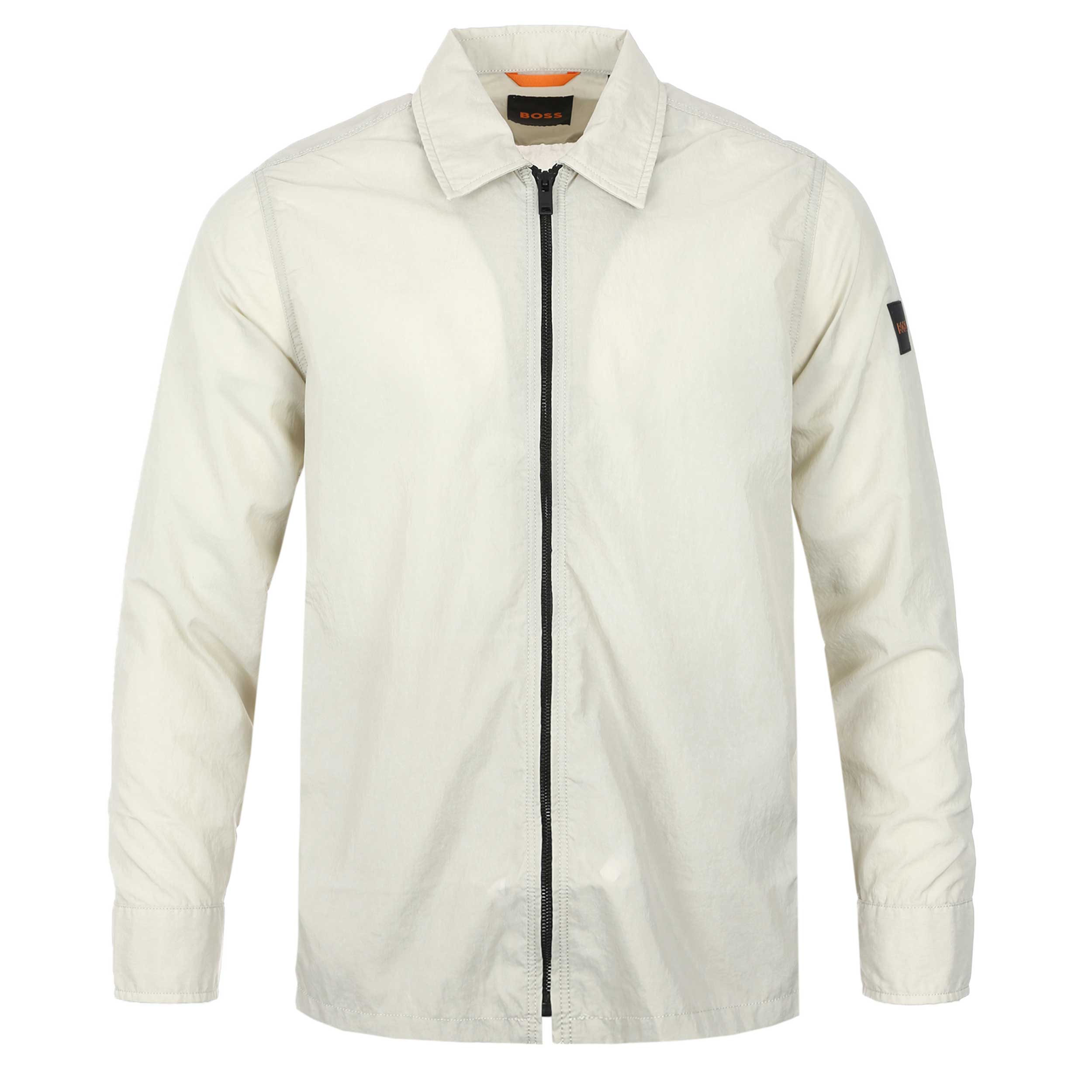 BOSS Lovvy Overshirt in Light Beige