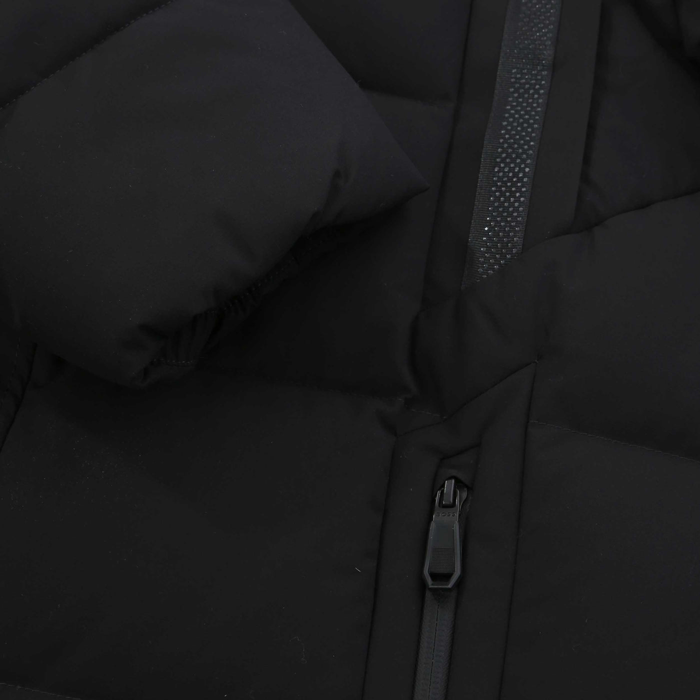 BOSS OW Block X Parka Jacket in Black Cuff