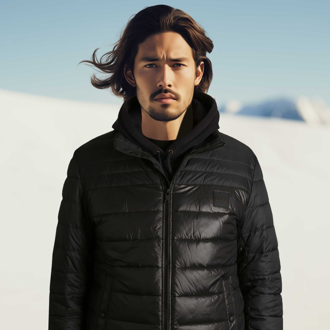 BOSS Oden Jacket in Black Model