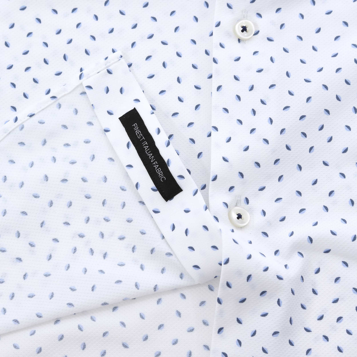 BOSS P-Hank-Kent-C1-222 Shirt in White Blue Fleck Detail