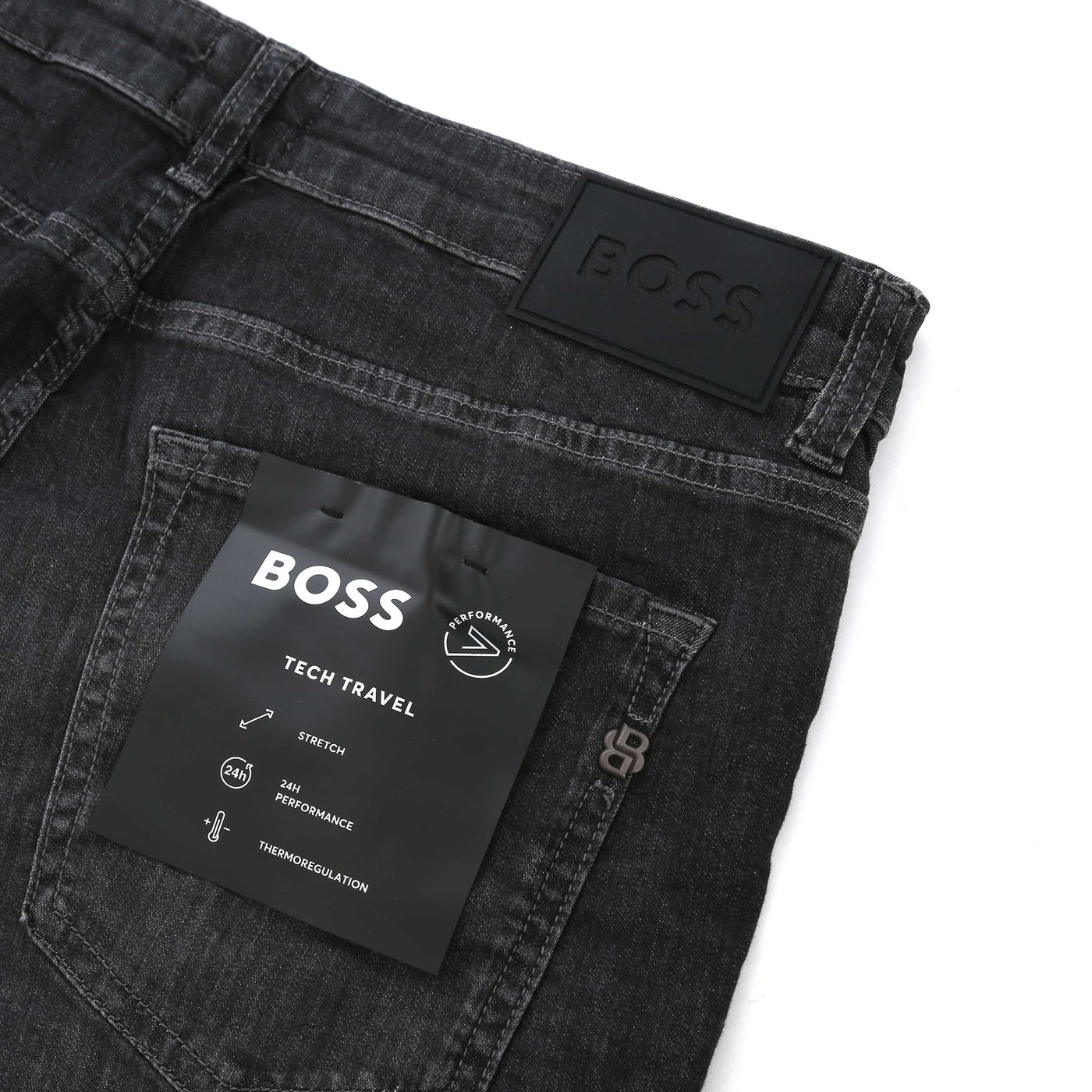 BOSS P Delaware Jean in Medium Grey Logo