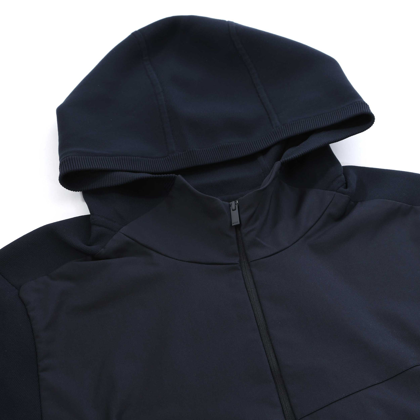 BOSS P Imatteo Hybrid Jacket in Dark Blue Hood
